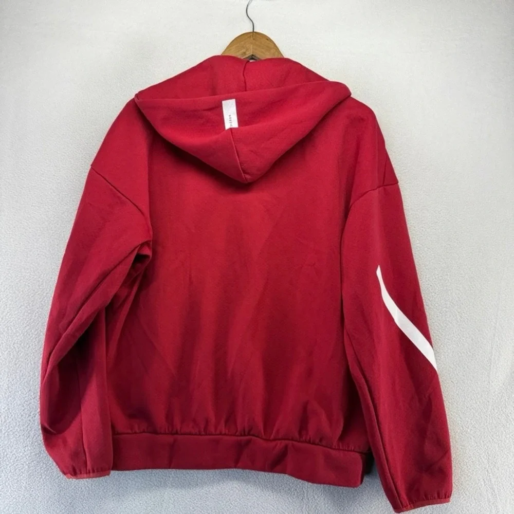 Indiana Hoosiers Hoodie men's Medium Red Zip Sweatshirt Player Team Issue Adidas